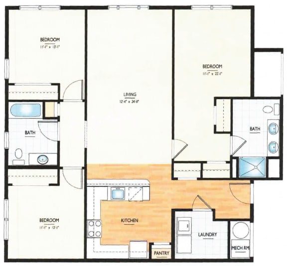 Floor Plans of Mallory Ridge in Bloomfield, CT